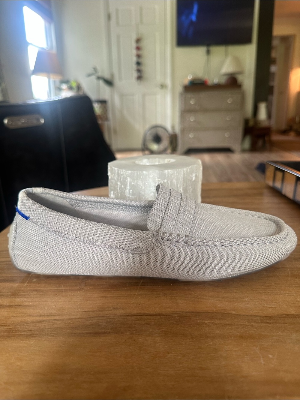 Rothy's Light Gray Knit loafers Size 7 a few small marks like new - Picture 10 of 10